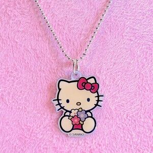 Vintage Hello Kitty Pendant Charm Necklace‎